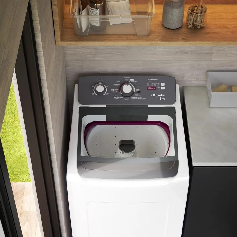 Lavadora de Roupa Automática Mueller 15Kg Ultracentrifugação e Ciclo Rápido Branca MLA15 – 127 Volts - Imagem 17